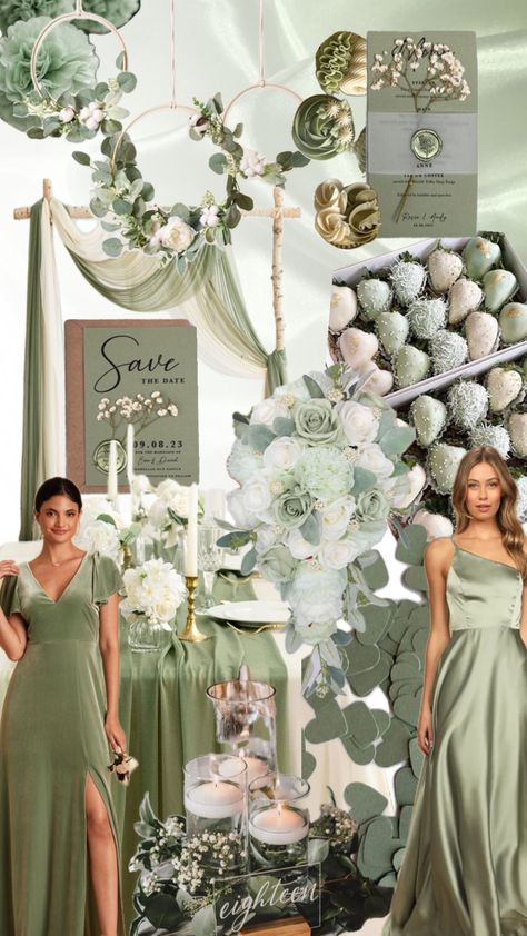 Sage wedding inspo Sage And Sand Wedding, Sage Green And Champagne Wedding, Sage Green Wedding Decor, Modern Wedding Theme, Neutral Wedding Colors, Green Themed Wedding, Wedding Sand, Sage Wedding, Themed Weddings