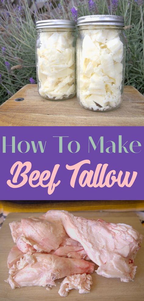 A guide for how to make beef tallow Make Beef Tallow, Render Tallow, Herbalist Recipes, Tallow Recipe, Crock Pot Soap, Simple Crockpot, Healthy Cooking Oils, Tallow Soap, How To Render