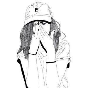 Girl with cap A Drawing, A Girl, Baseball, Tumblr