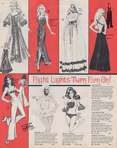 Night Lights Turn Him On | 1973 Frederick's of Hollywood cat… | Flickr Turn Him On, Frederick’s Of Hollywood, Consumer Culture, Fashion 1970s, Lingerie Shoot, Fredericks Of Hollywood, Vintage Poster Art, 1970s Fashion, Fashion Art Illustration