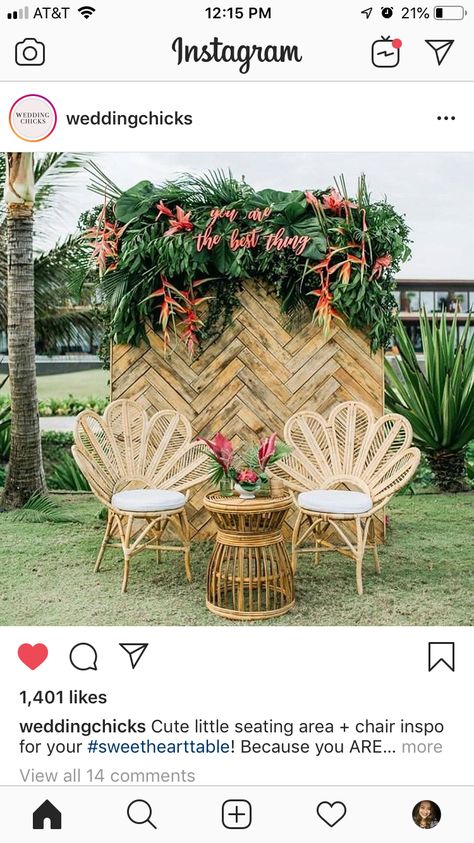 Bali Party, Cute Peacock, Photo Booth Wedding, Peacock Chairs, Booth Wedding, Fiesta Tropical, Easy Backdrops, Traditional Wedding Decor, Bali Wedding