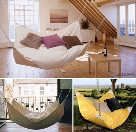 So cool! Got to get me one of these! Hammock Diy, Hammock Chair, A Chair, Bean Bag, My New Room, 인테리어 디자인, Design Furniture, My Dream Home, Future House