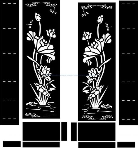 Lotus door file cdr and dxf free vector download for CNC cut – Download Free Vector Cnc Lotus Design, Free Dxf Files Cnc, Floral Wall Stencil, Floral Illustration Vintage, Lotus Vector, Stencils Painting, Stencil Stickers, Front Gate Design, Free Vector Files