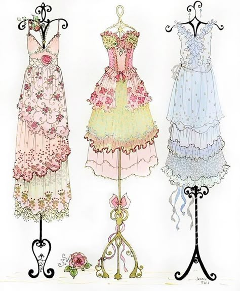 Fancy Nancy, Dress Forms, Vintage Couture, Have A Beautiful Day, Fashion Design Sketches, A Beautiful Day, Girly Art, Lovely Dresses, Mode Vintage