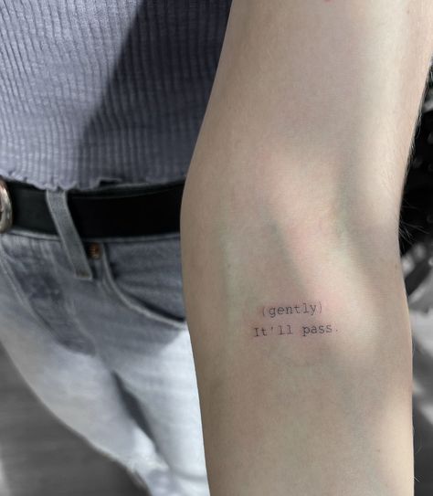 Knives Out Tattoo, Fleabag Inspired Tattoo, It’ll Pass Tattoo Words, I Love You It Will Pass Fleabag, Itll Pass Tattoo, It'll Pass Tattoo, Filmmaker Tattoo, Matchbook Tattoo, Normal People Tattoo