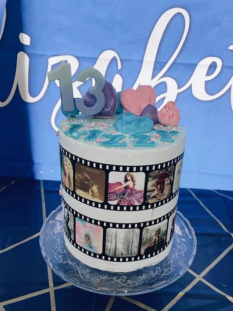 Taylor Swift 13th birthday cake #taylorswift #taylorswiftcake #taylorswiftbirthday #birthdaycakes Taylor Swift 13 Birthday Cake, Taylor Swift 13th Birthday, Taylor Swift Birthday Cake Ideas, Taylor Swift Cake Ideas, 13th Birthday Cake For Girls, Taylor Swift Birthday Cake, Bolo Taylor Swift, Swiftie Party, 13th Birthday Cake