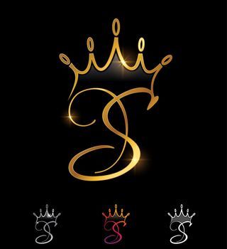 Royalty Free Vector | Golden Monogram Crown Initial Letter B by Up2date Letter S With Crown, Alphabet Letters Images, Bubble Letter Fonts, Fancy Writing, Tattoo Lettering Design, Crown Tattoo Design, Personal Logo Design, Bird Logo Design, Drawings For Boyfriend