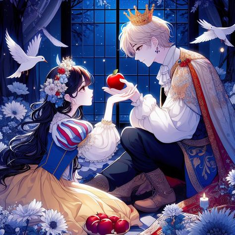 Disney Illustration, Manga English, Disney Princesses And Princes, All Disney Princesses, Romantic Anime Couples, Friend Anime, Pinturas Disney, Disney Princess Art, Cute Couple Art