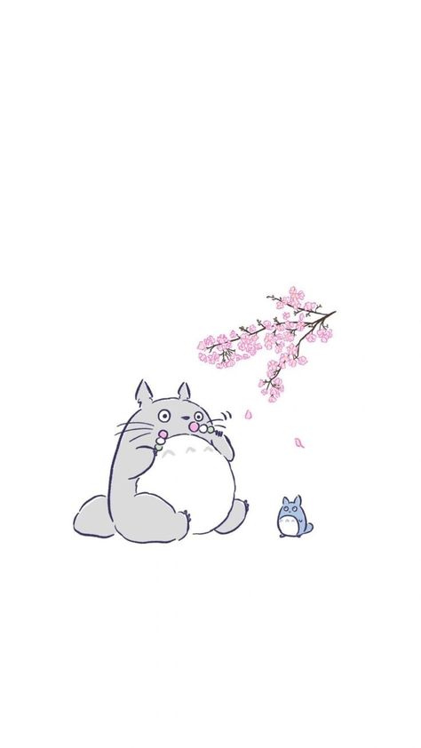 Totoro Laptop Wallpaper, Pink Studio Ghibli Wallpaper, Totoro Homescreen, Totoro Wallpaper Aesthetic, Totoro Quotes, Totoro Wallpaper, Cute Totoro, Totoro Art, Neighbour Totoro