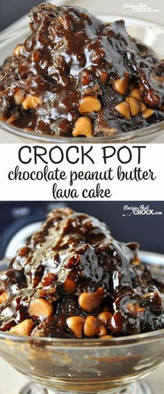 If you love chocolate and peanut butter, then this Crock Pot Chocolate Peanut Butter Lava Cake is going to be your ultimate dessert! Peanut Butter Lava Cake, Crockpot Chocolate, Crockpot Desserts, Crockpot Dessert Recipes, Lava Cake Recipes, Slow Cooker Recipes Dessert, Crock Pot Desserts, Peanut Recipes, Slow Cooker Desserts