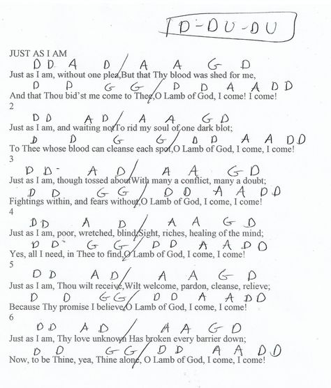 Just As I Am (Hymn) Guitar Chord Chart in D Major Just As I Am Hymn Lyrics, Just As I Am Hymn, Guitar Worship, Worship Chords, Music Reference, Hymn Lyrics, Chords Guitar, Piano Chords Chart, Guitar Strumming