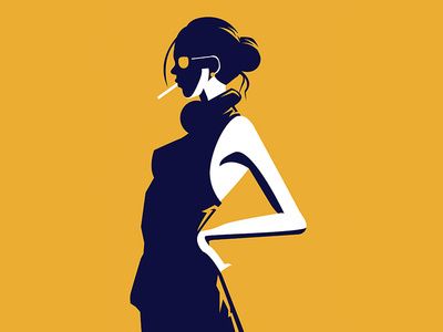 Flippo by Neil V Fernando on Dribbble A Woman, Illustrations, Orange, Yellow, Blue, Design