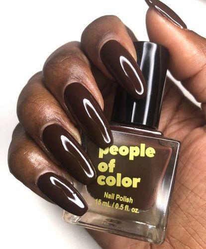 Dark Skin Nail Polish, Melanin Nails, Natural Looking Nails, Brown Nail Polish, Brown Nail, Cruelty Free Nail Polish, Colors For Dark Skin, Nude Nail Polish, Nail Polish Brands