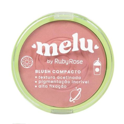 Blush compacto com acabamento natural. Ruby Rose Melu garante um toque aveludado na pele, realçando a maquiagem. O Blush Compacto Ruby Rose Melu é um produto em pó bem fininho e seu segredo está na alta pigmentação com efeito natural, fácil de aplicar e de espalhar, dando um toque aveludado e corado na pele. Disponível em 5 tons super incríveis para você soltar a imaginação e arrasar na maquiagem! Rose Skincare, Green Makeup, Basic Makeup, Blush Highlighter, Best Doctors, Makeup Items, Ruby Rose, Blush Roses, Makeup Essentials