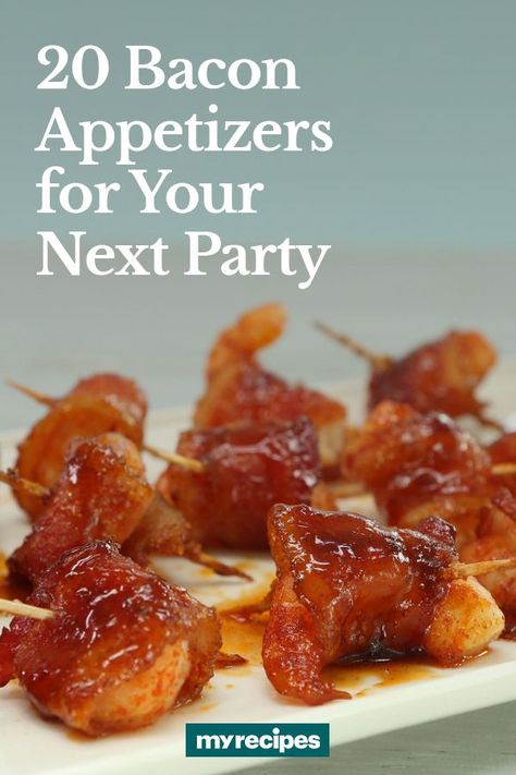 Bacon Finger Food Ideas, Bacon Breakfast Appetizers, Bacon Bits Recipes Appetizers, Bacon Ideas Snacks, Snacks With Bacon, Bacon Balls Appetizers, Bacon Snack Recipes, Canadian Bacon Appetizers, Bacon Dishes Appetizers