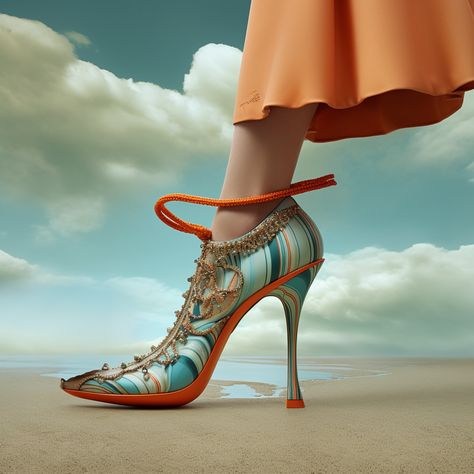 Ai designed shoe inspired by Dali Art Shoes, Shoe Art, Surreal Art, Dali, The Eye, Spice Up, Everyday Outfits, Surrealism, Designer Shoes