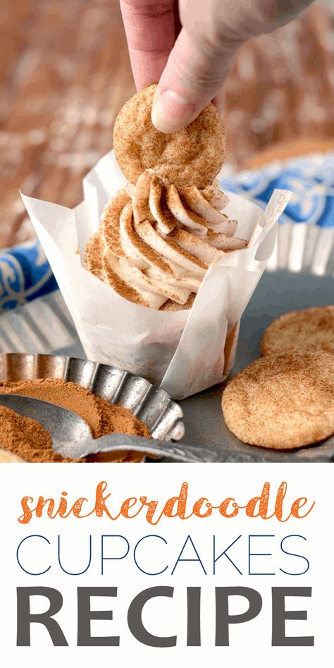 Snickerdoodle Cupcakes Apple Snickerdoodle, Snickerdoodle Cupcakes, Snickerdoodle Cake, Cupcake Flavors, Cupcakes Recipe, Coconut Cake, Yummy Cupcakes, Dessert Cupcakes, Snickerdoodles