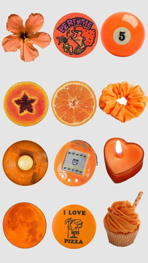 #orange #orangeaesthetic #collageart #fyp #shufflefyp #colorful Orange Highlight Covers Instagram, Orange Instagram Highlight Covers, Orange Icons Aesthetic, Orange Scrapbook, Orange Pfp, Contact Photos, Orange Stickers, Orange Collage, Ig Icons Highlights Aesthetic