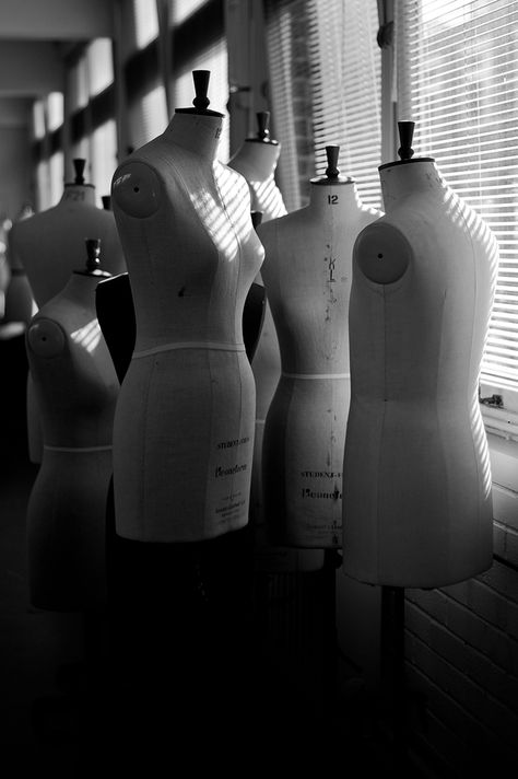 Dressmakers Mannequins; fashion design studio // Fashion Atelier Studios, UCA Rochester Fashion Design Studio, Sewing Aesthetic, Sewing Photography, Fashion Atelier, Fashion Dream Job, Fashion Designer Studio, Dress Forms, Fashion Buyer, Sewing Studio