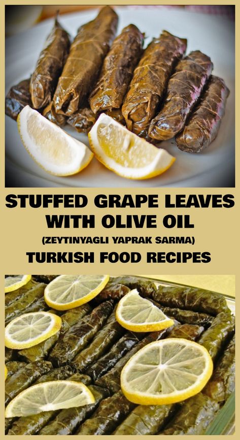 STUFFED GRAPE LEAVES WITH OLIVE OIL - BEST TURKISH ZEYTINYAGLI YAPRAK SARMA Sarma Recipe, Turkish Food Recipes, Grape Leaves Recipe, Fresh Meal, Stuffed Grape Leaves, Turkish Food, Lebanese Recipes, Mediterranean Dishes, Fresh Fruits And Vegetables