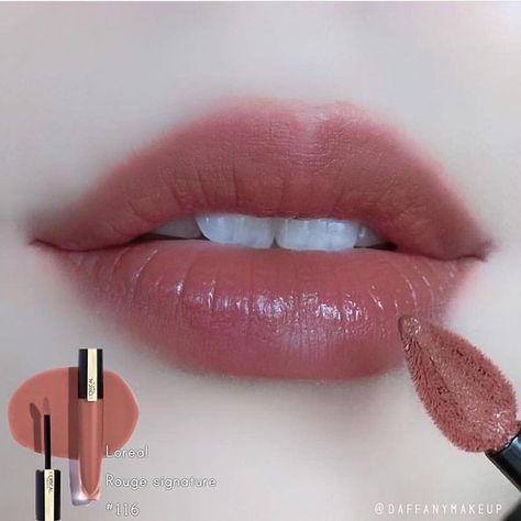 L'Oreal Paris Rouge signature 116 "I Explore" #LipstickTips  #Explore #lipmakeup #lippenmakeuppermanent #LipstickTips #LOreal #Paris #Rouge #signature #макияжгуб Check more at https://lipmakeup.sorutime.online/loreal-paris-rouge-signature-116-i-explore-lipsticktips/ Loreal Rouge Signature Swatches, L'oreal Lipstick, L’oréal Lipstick, Loreal Lipstick Swatches, Loreal Lipstick, Rouge Lipstick, Makeup Accesories, Lip Makeup Tutorial, Beauty Make-up