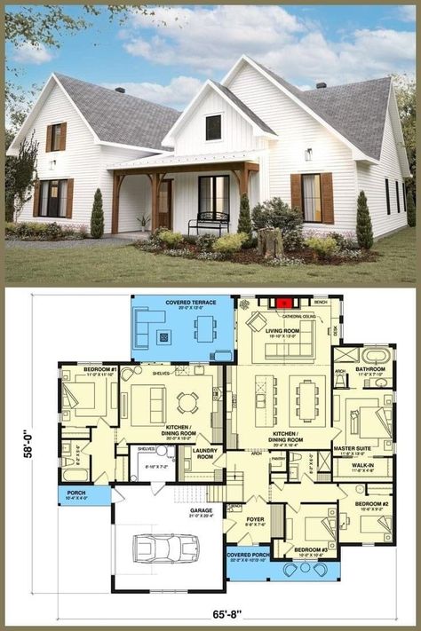 House With Inlaw Suite Floor Plans, Suite Floor Plan, Generational Living, In Law Apartment, Inlaw Suite, In-law Apartment, Apartment Floor Plan, 4 Bedroom House Plans, Contemporary Farmhouse