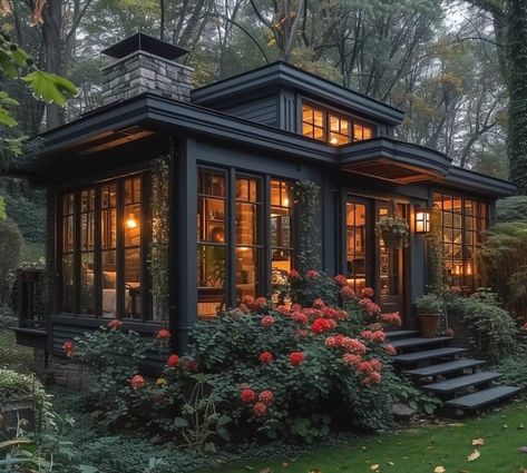 Granny Pods, Tiny House Inspiration, House Cabin, Cottage Life, Fantasy House, Container House Design, Cabins And Cottages, House Floor, Kardashian Style