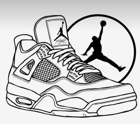 Sneaker Coloring Page, Nike Shoes Coloring Pages, Nike Coloring Pages, Jordan Coloring Pages, Nike Drawing, Styrofoam Art, Sneakers Illustration, Sneakers Drawing, Boty Nike