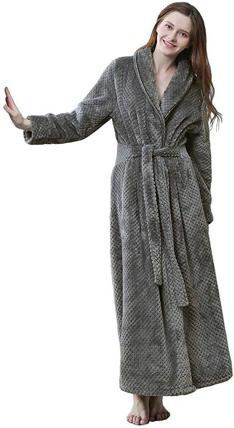 Womens Long Robe Soft Fleece Fluffy Plush Bathrobe Ladies Winter Warm Sleepwear Pajamas Top Housecoat Nightgown Purple at Amazon Women’s Clothing store Nightgown Lingerie, Sleep Clothes, Womens Winter, Great Women, Winter Clothing, Pajama Top, Winter Outfits Women, Sleepwear Pajamas, Amazon Women