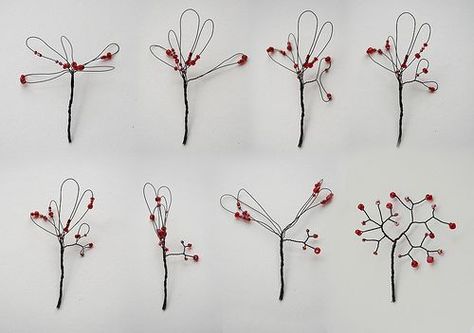 Miniature tree tutorial (I always wondered how these were made!) Come Intrecciare, Tree Tutorial, Wire Tree Sculpture, Wire Trees, Tree Tree, Wire Flowers, Miniature Trees, Art Tree, Wire Tree