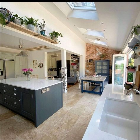 Small Open Plan Kitchens, Mint Paint, Open Plan Living And Dining, House Extension Plans, Complimentary Colours, Open Plan Kitchen Dining Living, Narrow Living Room, Paint Mixing, Open Plan Kitchen Living Room