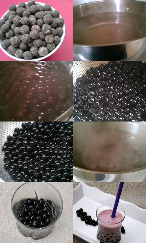 Few Minute Wonders: Boba / Tapioca Black Pearls: Learning To Prepare Boba Barista Recipes, Boba Bubbles, Tapioca Pearl, Chamorro Recipes, Boba Recipe, Boba Tea Recipe, Bubble Tea Recipe, Thai Milk Tea, Cafe Barista