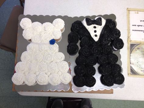 Groom Cupcakes Ideas, Groom Cupcakes, Shaped Cupcakes, Cupcake Board, Wedding Shower Cupcakes, Dress Cupcakes, Cupcake Displays, Wedding Dress Cupcakes, Wedding Shower Cakes