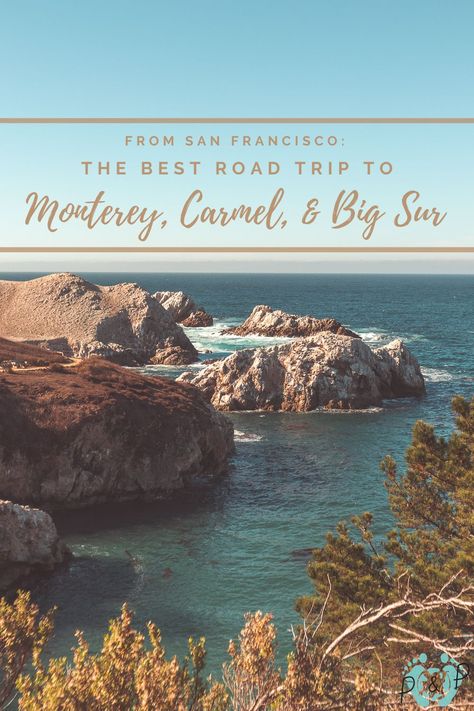 How to have the best road trip from San Francisco to California's coast. Seeing Monterey, Carmel, and BIg Sur along the way. #roadtrip #California Downtown Monterey California, Pch Roadtrip, Big Sur Trip, Big Sur Road Trip, Pch Road Trip, Pacific Coast Road Trip, California Coast Road Trip, San Francisco Vacation, Seattle Vacation