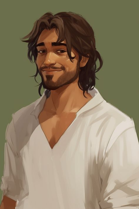 Persian Male Character Art, Middle Eastern Man Art, Spanish Character Art, Older Male Oc Art, South Asian Character Design Male, Mexican Man Drawing, Latino Male Character Design, Happy Man Drawing, Uncle Character Design