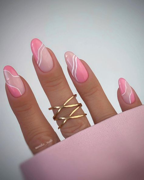 Ongles Rose Pastel, Acrylic Nails Almond Shape, Baby Pink Nails, Spring Nail Designs, Modern Nails, Simple Gel Nails, Summery Nails, Almond Nails Designs, Almond Acrylic Nails