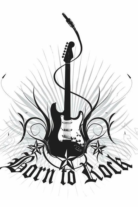 . Born To Rock, Guitar Tattoo Design, Music Notes Tattoo, Guitar Tattoo, Music Tattoo Designs, Note Tattoo, Music Drawings, Music Tattoo, Music Tattoos