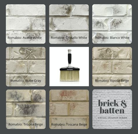 14 Questions Answered About Limewash | Blog | brick&batten Limewash Tile, Brick And Batten, Stained Brick Exterior, Limewash Brick, Stained Brick, Renovation Facade, Lime Wash Brick, Painted Brick Exteriors, Ranch House Exterior