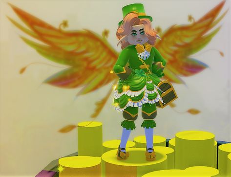 Hamilton the Leprechaun Fairy 🌈🍀✨ Happy St. Patrick's Day 2021! Royale High Leprechaun, Leprechaun Outfit, Happy Saint Patrick's Day, The Leprechaun, Royal High Outfits, Rh Outfits, Royale High Outfits, Royal Clothing, Royale High