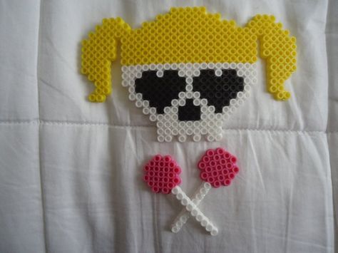 Lollipop Chainsaw, Kandi Patterns, Beaded Cross Stitch, Perler Patterns, Perler Bead, My Photos, Perler Beads, Chainsaw, Lollipop