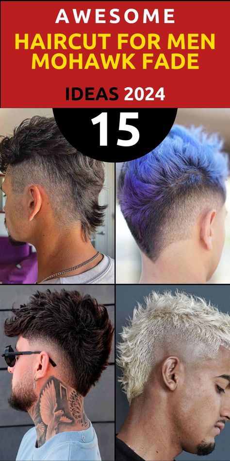 Step into 2024 with confidence and style, showcasing bold fashion statements with our top 15 Mohawk fade haircuts for men. These haircuts redefine the limits of grooming, offering a unique blend of edginess and sophistication. Explore options like the classic taper fade or trendy mid-fade, all designed to cater to your style preferences. Discover standout choices like the black men's curly Mohawk, short haircuts, and more. Blended Mohawk, Short Mohawk Fade, Fauxhawk Fade Men, Fohawk Haircut Fade, Taper Fade Mohawk, Fohawk Haircut, Mohawk Fade, Burst Fade Mohawk, Curly Faux Hawk