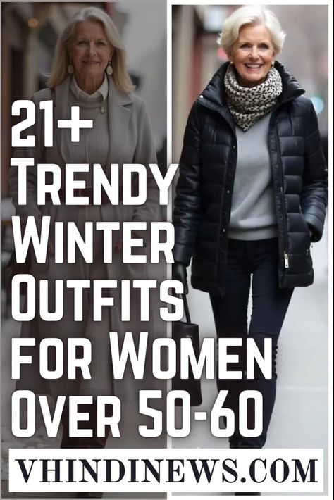 What to Wear in Winter for Women Over 50: 31 Best Winter Outfit for Women over 50 - 60 76 Winter Outfit For Women, What To Wear In Winter, Outfits For Women Over 50, Winter Outfits For Women, 60 Outfits, Winter Wedding Outfits, Winter Travel Outfit, Womens Outfits, Best Winter Outfits