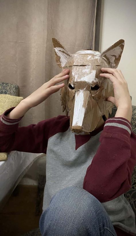 Little red riding hood & the wolf costume | Ultimate Paper Mache Diy Wolf Mask, Wolf Costume, Wolf Mask, She Mask, She Wolf, Big Bad Wolf, Wolf Head, Halloween 2024, Bad Wolf