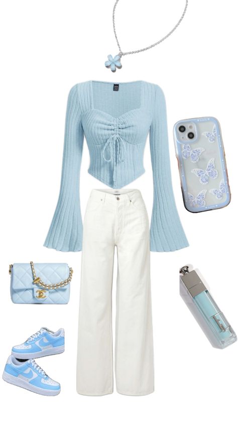 Pastel Color Outfit, Baby Blue Outfit, Me And Myself, Blue Fits, Pinterest Closet, Blue Outfit, When I Grow Up, Colourful Outfits, Fit Ideas