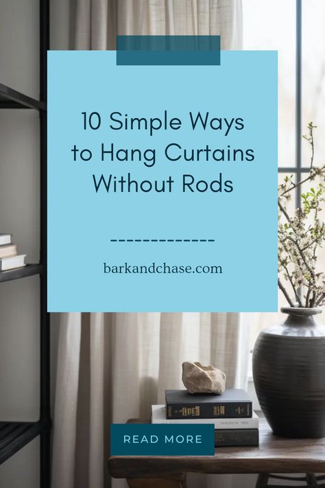 Discover 10 creative and easy methods to hang curtains without rods or hooks, perfect for DIY enthusiasts looking to enhance home decor. This pin uses 1 image. Apartment Friendly Curtain Rods, Curtain Rod Alternatives, Hang Curtains Without Rods, Small Window Curtain Ideas, Hanging Curtains Without Rods, Creative Ways To Hang Curtains, Ways To Hang Curtains, Curtains Without Rods, How To Hang Curtains