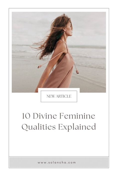 10 Divine Feminine Qualities Explained #DivineFeminine Feminine Qualities, The Divine Feminine, Masculine Energy, More And More, Divine Feminine, The Divine, In A World, A World, Tap