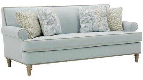 You've heard of a showstopper? The show will definitely stop when your guests get their first look at this stunning sofa from the Paula Deen Home collection! Paula Deen Furniture, Craftmaster Furniture, Stunning Sofa, Swivel Glider Chair, Hickory Furniture, Hickory Nc, Living Room Sofas, Room Sofas, Paula Deen