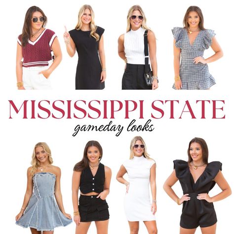 Mississippi state gameday looks!!! Get ready to ring this cowbells!!!! #trendylooks #womensfashion #fashion #outfitideas #fashiontrends #shopping #shoppingtime #trendyoutfits #outfitinspo #shopfigboutique #apparelforwoman #shoponline #outfitsforwomen #apparel #ootd #fashionlook #ootdfashion Mississippi State Gameday Outfit, Mississippi State Game Day Outfit, Game Day Outfit, Mississippi State, Cow Bell, Gameday Outfit, Day Outfit, Ootd Fashion, Mississippi