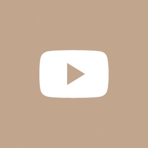 Brown Youtube Icon, Youtube App Icon, Instagram Ios, Youtube Icon, Beige Icons:), Coffee Theme, Simple Phone Wallpapers, Phone Inspiration, Ios App Icon Design