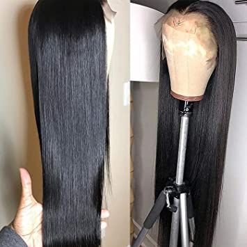 Brazilian Human Hair Wigs for Black Women 13x4 HD Transparent Lace Front Wig Natural Black 180 Density Virgin Human Hair Straight Wig 30 Inch Natural Hairline 360 Frontal Wig, Deep Wave Brazilian Hair, Hairstyle Long, Straight Hair Bundles, Remy Human Hair Wigs, Curly Human Hair Wig, Lace Front Wigs Human Hair, Straight Lace Front Wigs, Wigs Human Hair